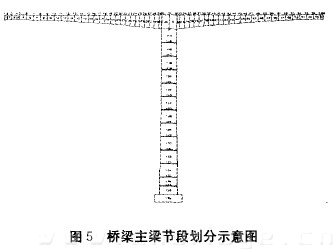 图5 桥梁主梁节段划分示意图