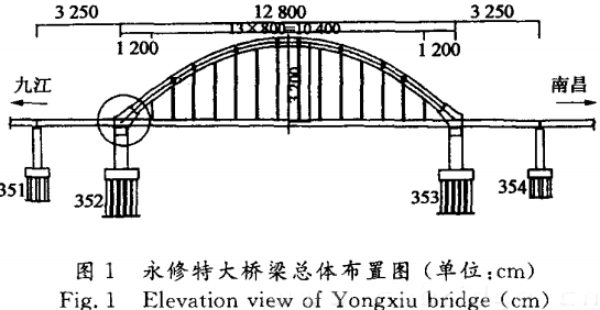 永修特大桥梁总体布置图